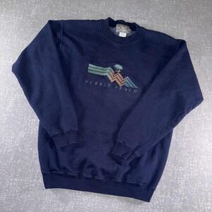 Vintage Cheyenne River Sweatshirt Mens Medium Blue Pebble Beach Crewneck USA